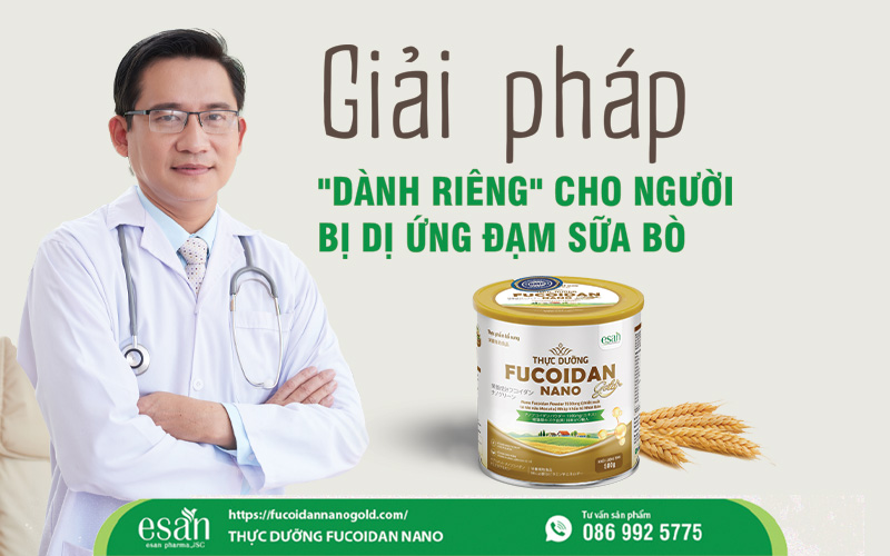 Fucoidan Nano Gold - Giải pháp tối ưu cho người dị ứng đạm sữa bò