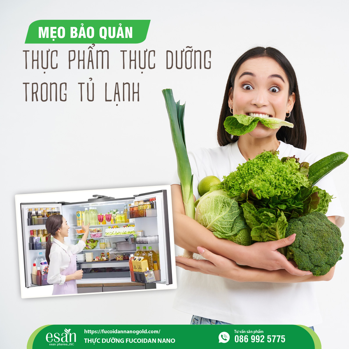 Mẹo bảo quản thực phẩm thực dưỡng trong tủ lạnh đúng cách