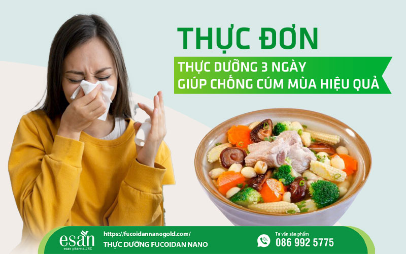 Thực đơn thực dưỡng 3 ngày giúp chống cúm mùa hiệu quả, tăng đề kháng tự nhiên
